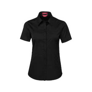 Womens Workwear Hi Vis Clothing: JB's Wear | Ladies Urban Short Sleeve Poplin Shirt | 4PLUS