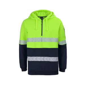 Hi Vis Sweatshirts Hoodies: JBs Wear | Hi Vis 1/2 Zip Seg Tape Hoodie | 6HZSH