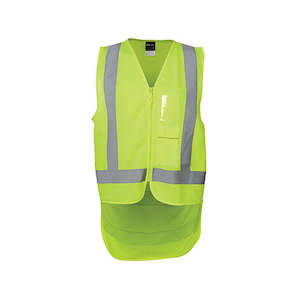 JBs Wear | Hi Vis Zip Drop Tail H Pattern D/N Vest | 6DNDV