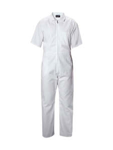 Womens Workwear Hi Vis Clothing: Hard Yakka | Polycotton Metal Zip Short Sleeve Overall N4321