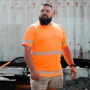 Hi Vis Shirts T Shirts Singlets: Wolf Workwear | Men's Assault Flex Hi-Viz Summer T-shirt