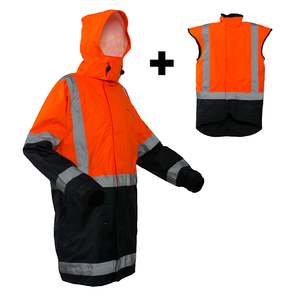 Hi Vis Wet Weather Jackets Coats: ESKO | StormPro® D/N 3 in 1 Jacket/Vest Combo | PCR4040