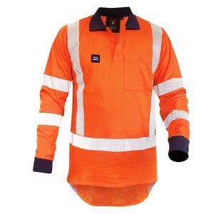 Hi Vis Shirts T Shirts Singlets: Hi-Vis FR Cotton Polo, 12Cal TTMC D/N, Collar | 840099