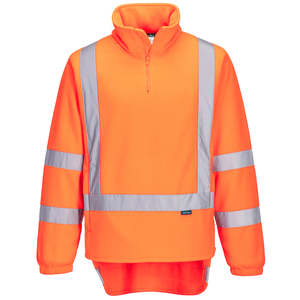 Fleece Workwear: TTMC-W17 Hi-Vis X Back 1/4 Zip Polar Fleece - TM601