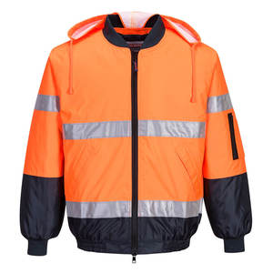 Hi Vis Wet Weather Jackets Coats: Hi-Vis Contrast Bomber Jacket - MJ504