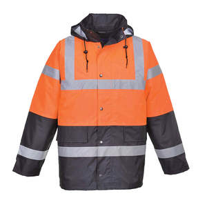 Hi Vis Wet Weather Jackets Coats: Hi-Vis Contrast Winter Traffic Jacket - S467