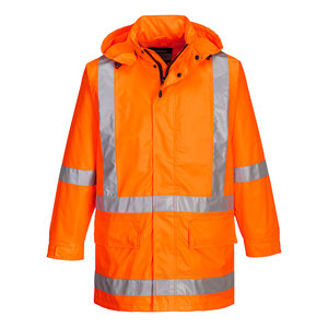 Hi Vis Wet Weather Jackets Coats: Max Hi-Vis X Back Rain Traffic Jacket - MX306