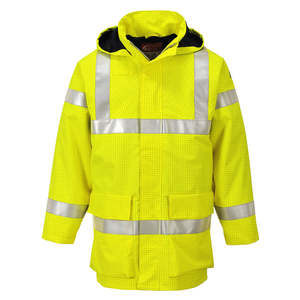 Hi Vis Wet Weather Jackets Coats: Bizflame Rain Hi-Vis Multi Light FR Jacket - S774
