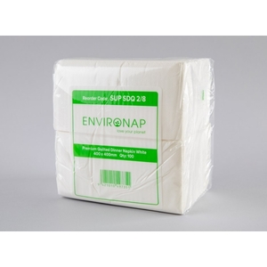 Products: ENVIRONAP QUILTED DINNER NAPKIN 1/8 FOLD WHITE (100 PIECE) – Total Foods