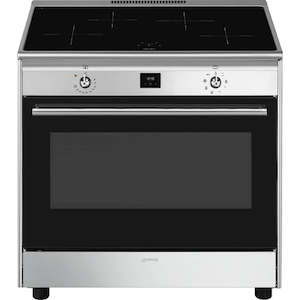Freestanding Ovens: Smeg 90cm Stainless Steel Freestanding Oven With Induction Cooktop
