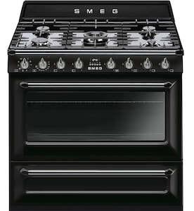 Freestanding Ovens: SMEG VICTORIA 90 CM FREESTANDING OVEN (BLACK)