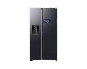 Refrigeration: Samsung 615L Refrigerator SBS - 9" LCD AI Home Dark Stainless