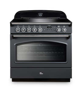 Cooking: FALCON CLASSIC FX90 INDUCTION SINGLE OVEN COOKER SLATE CHROME