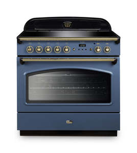 FALCON CLASSIC FX90 INDUCTION SINGLE OVEN COOKER STONE BLUE BRASS