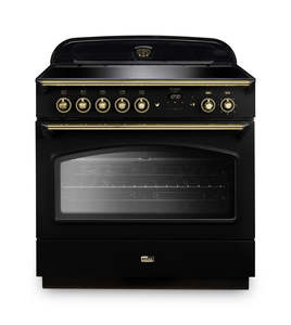 FALCON CLASSIC FX90 INDUCTION SINGLE OVEN COOKER BLACK BRASS