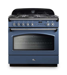 FALCON CLASSIC FX90 DUAL FUEL SINGLE OVEN COOKER STONE BLUE CHROME