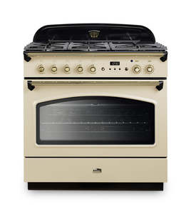 FALCON CLASSIC FX90 DUAL FUEL SINGLE OVEN COOKER CREAM BRASS