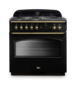 FALCON CLASSIC FX90 DUAL FUEL SINGLE OVEN COOKER BLACK BRASS