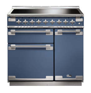 Freestanding Ovens: FALCON ELISE 90CM INDUCTION RANGE COOKER STONE BLUE