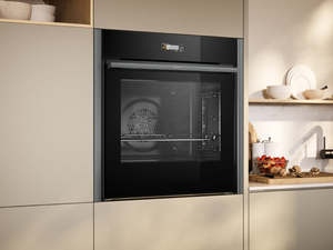 Single Wall Ovens: NEFF N70, 60cm Built-in Oven 3.7" Full Touch TFT Display, Graphite Grey