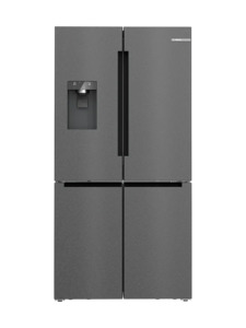 Fridge Freezer: Bosch Series 6 Multi Door Fridge Freezer, Brushed black steel anti-fingerprint