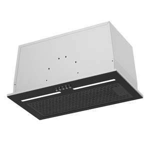 Appliances: XIT 52cm Undermount rangehood - Black Glass
