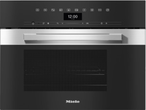 Wall Ovens: Miele DGM 7440 PureLine CleanSteel Steam Oven with Microwave