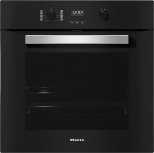 Wall Ovens: Miele H2457 BP Obsidian Black Oven