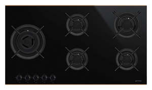 Appliances: SMEG Dolce Stil Novo 5 Burner Gas Cooktop 90cm Copper Trim