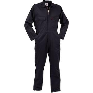Overalls Coveralls Ww: 430023 BISON OVERALL WORKZONE COTTON ZIP BLACK