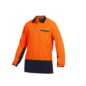 Shirts Polos: K54840 King Gee Workcool Hyperfreeze Spliced Long Sleeve Polo