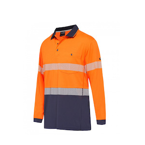 K54225 King Gee Hyperfreeze Spliced Long Sleeve Polo taped