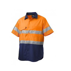 Shirts Polos: K54885 King Gee Workcool 2 Reflective Spliced Shirt Short Sleeve