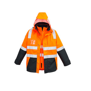 ZJ532 Syzmik Mens Hi Vis 4 in 1 Waterproof Jacket