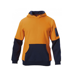 Hoodies Jumpers: Y19325 Hard Yakka Polycotton Brushed Hi-Vis Fleece Hoodie