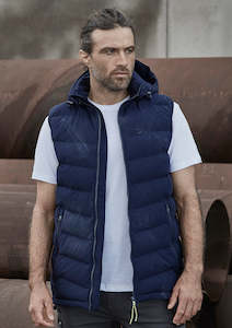 Syzmik: ZV245 Syzmik Unisex Streetworx Hooded Puffer Vest Navy or Black