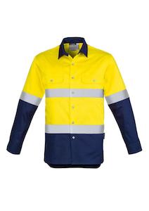 Syzmik: ZW123 Syzmik Mens Industrial Long Sleeve Shirt - Hoop Taped