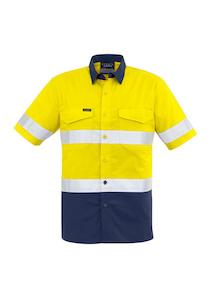 Syzmik: ZW835 Syzmik Mens Rugged Cooling Hi Vis Taped Short Sleeve Shirt