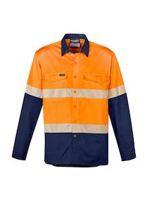 Syzmik: ZW229 Syzmik Mens Rugged Cooling Hi Vis Segmented Tape Long Sleeve Shirt