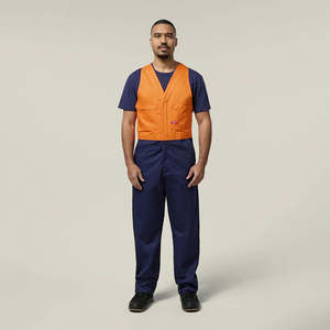Y01526 Foundations Hi-Visibility Two Tone Cotton Drill Action Back Overall