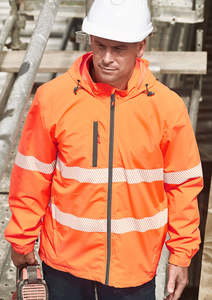 Jackets: ZJ560 Syzmik Unisex Super Light Segmented Tape Packable Rain Jacket