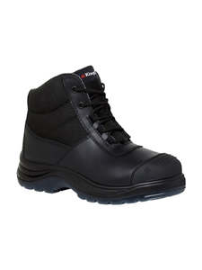 Work Boots: K27135 King Gee Mens Tradie ComfortMax Zip Sided Safety Boots Black