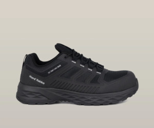 Work Boots: Y60364 Hard Yakka X RANGE LOW COMPOSITE TOE SAFETY SHOE - BLACK