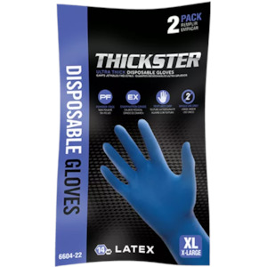 Safety: Sas Thickster Pf Latex Gloves Xlarge (2 Pair)