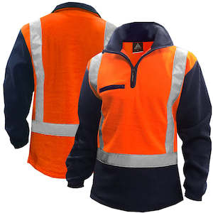 Fleece Workwear: Safe T Tec | 360gsm D/N Orange/Navy Polar Fleece | 801195