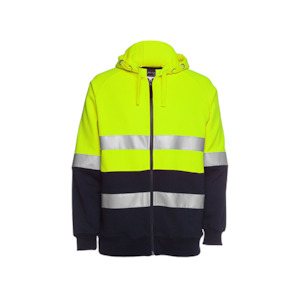 Fleece Workwear Non Hi Vis: JBs Wear | Hi Vis Day & Night Full Zip Fleece Hoodie | 6DNH
