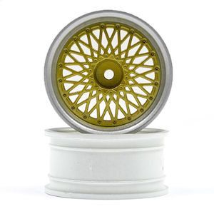 Rc Car Accessories: HPI Racing 120266 BBS RS Wheels Silver/Gold 26mm (6mm Offset)