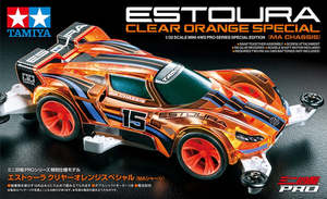 Tamiya Mini 4wd: Tamiya Mini 4wd 95691 Estoura Clear Orange Special Edition (MA Chassis)