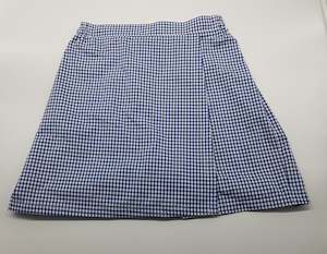 School Uniforms: Royal Blue & White Check Gingham-Summer Skort