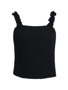 Lola Rib Tank - Washed Black